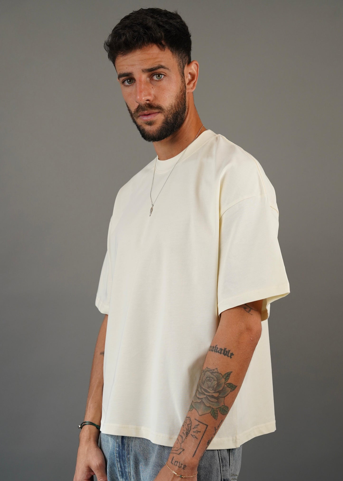 M45 T-Shirt Boxy Dirty White