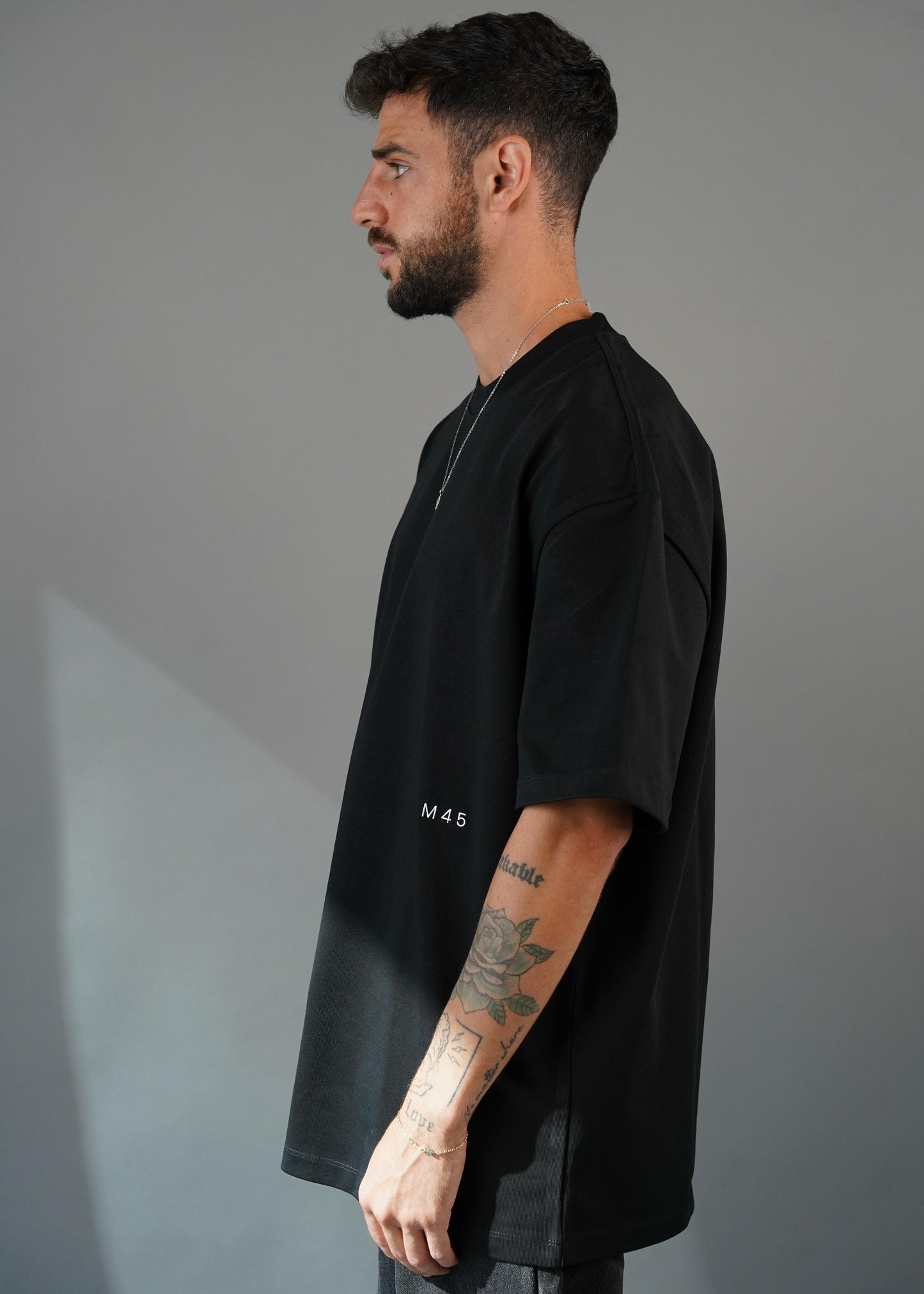 M45 T - Shirt with Embroidery - Black