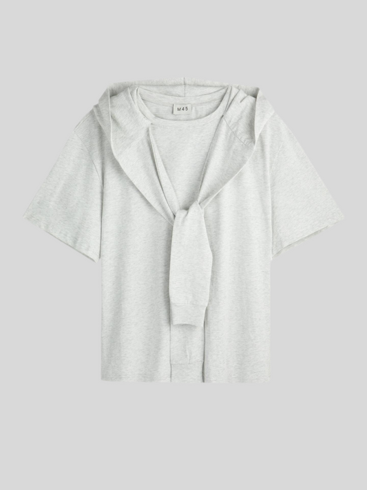 M45 T - Shirt With Tie - Gray