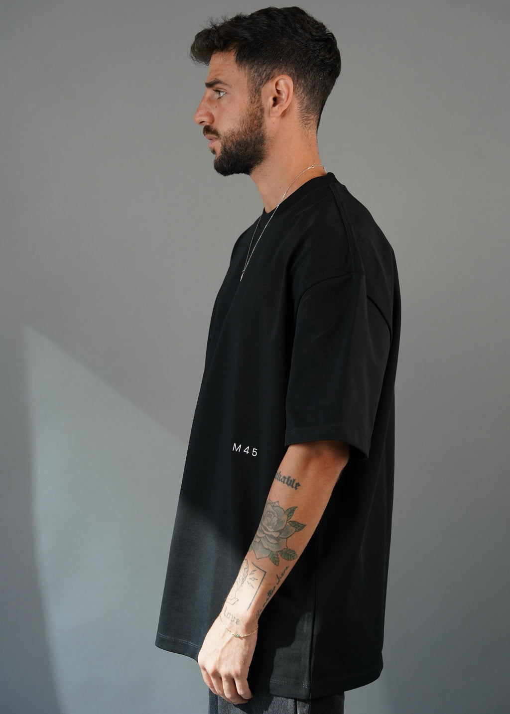 M45 T - Shirt with Embroidery - Black