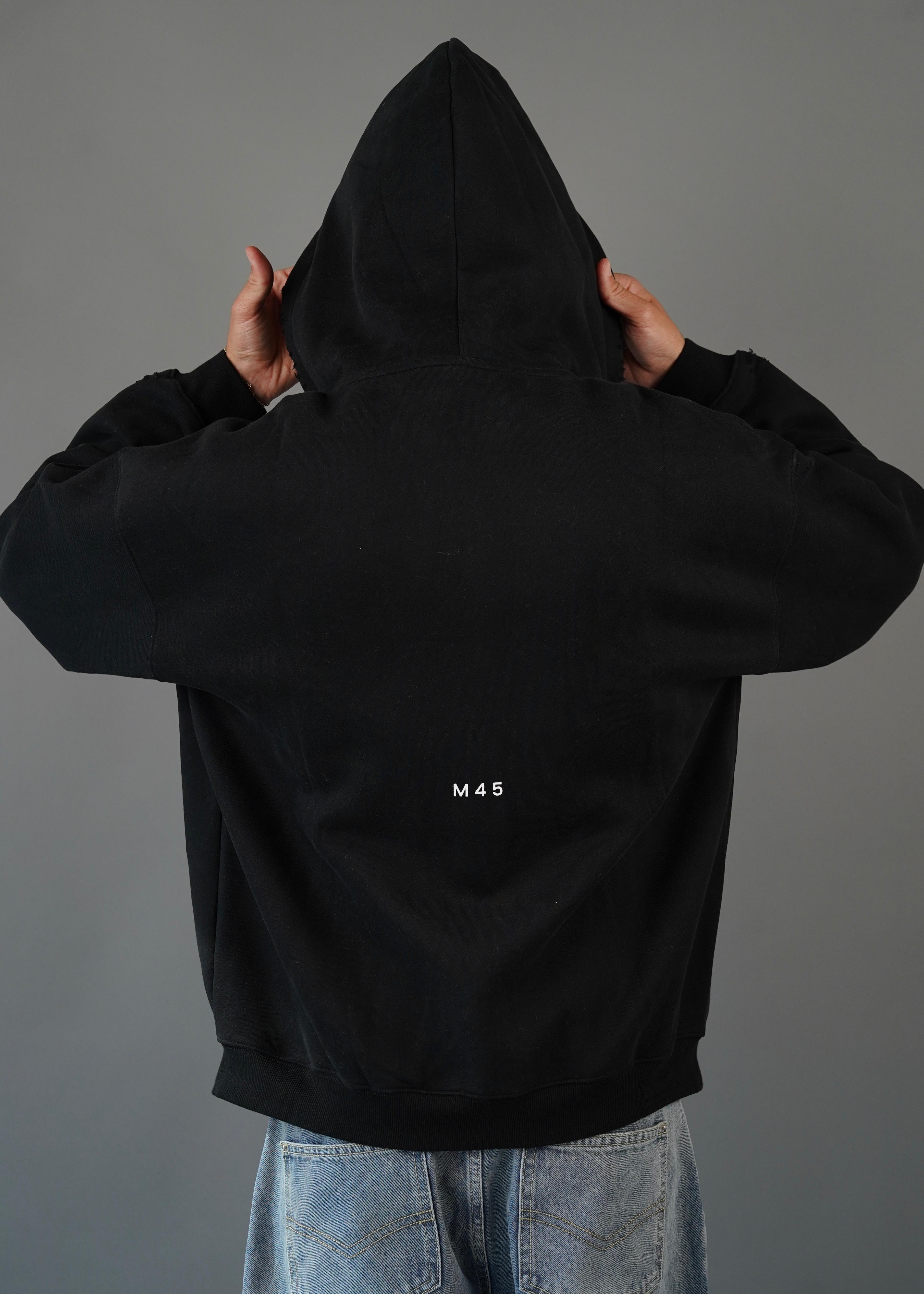 M45 Zip Hoodie Black