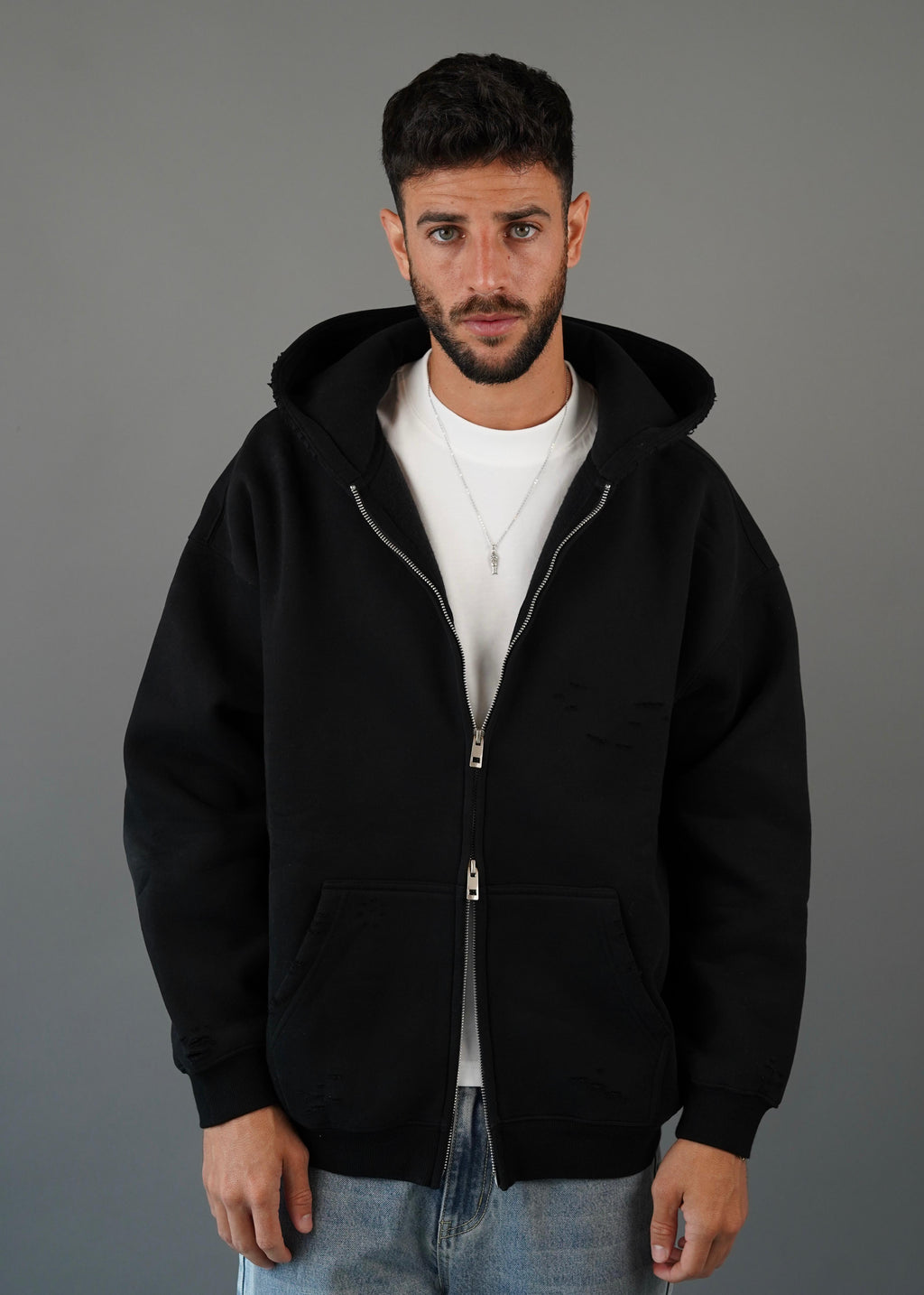 M45 Zip Hoodie Black