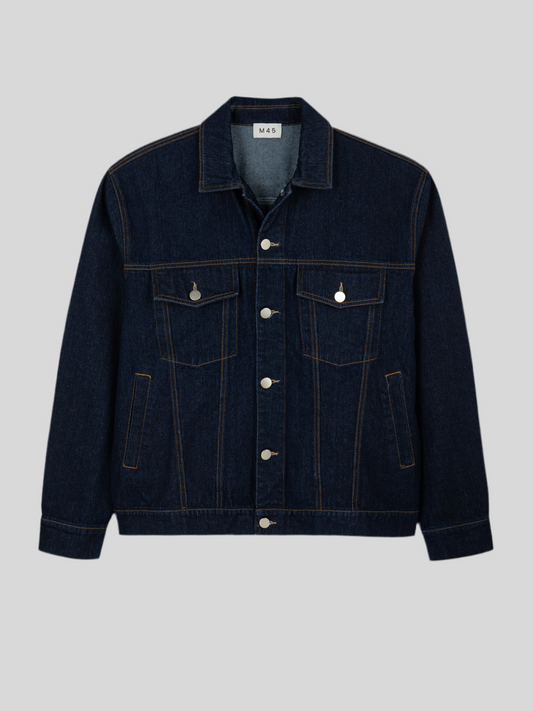 M45 - Jacket jeans oversized - Blue with wash