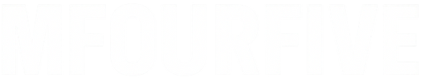 m four five white logo