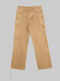 M45 Cargo Pants in Beige - Premium heavyweight relaxed fit streetwear with utility pockets by mfourfive