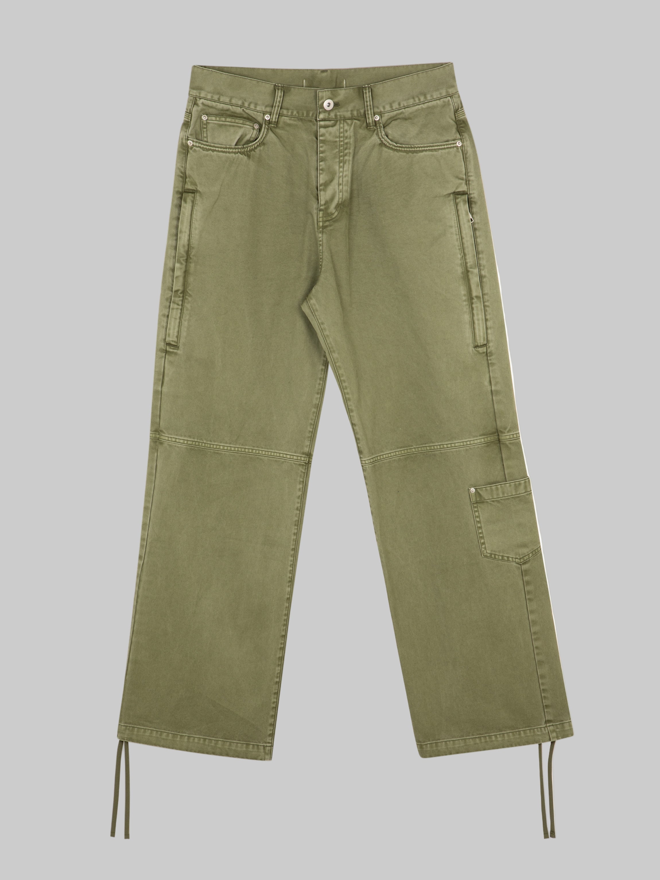 M45 Cargo Pants in Green - Premium heavyweight relaxed fit streetwear with utility pockets by mfourfive