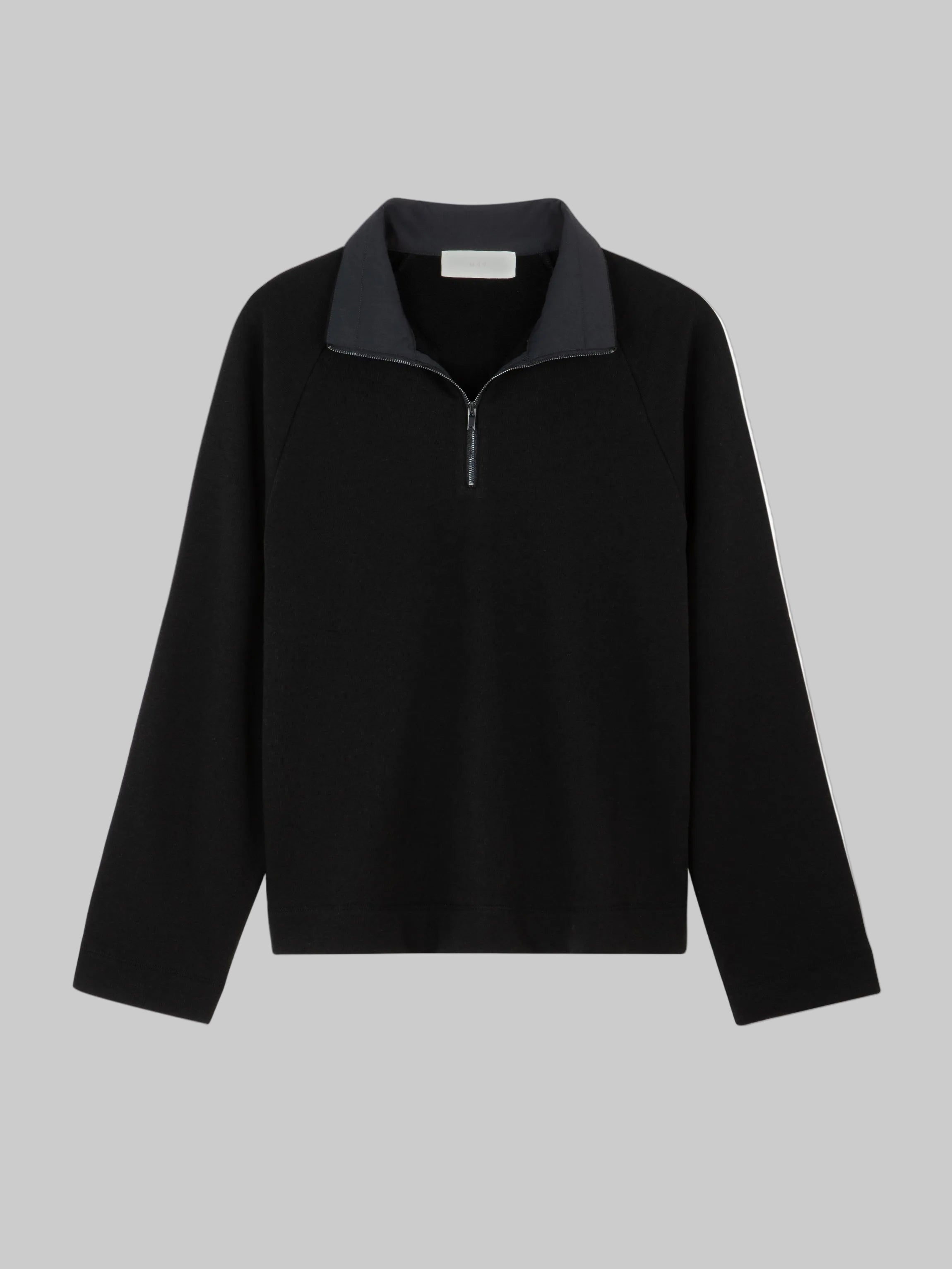 M45 Half-Zip Sweatshirt in Black - Premium heavyweight boxy fit streetwear by mfourfive