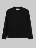 M45 Polo Shirt in Black - Premium heavyweight boxy fit streetwear by mfourfive