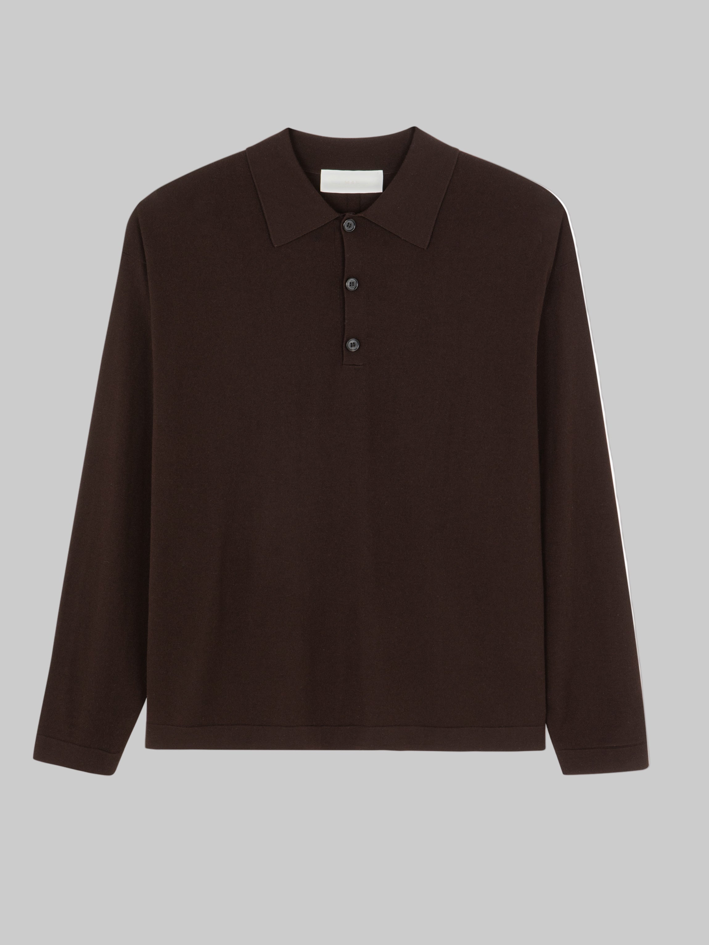 M45 Polo Shirt in Brown - Premium heavyweight boxy fit streetwear by mfourfive