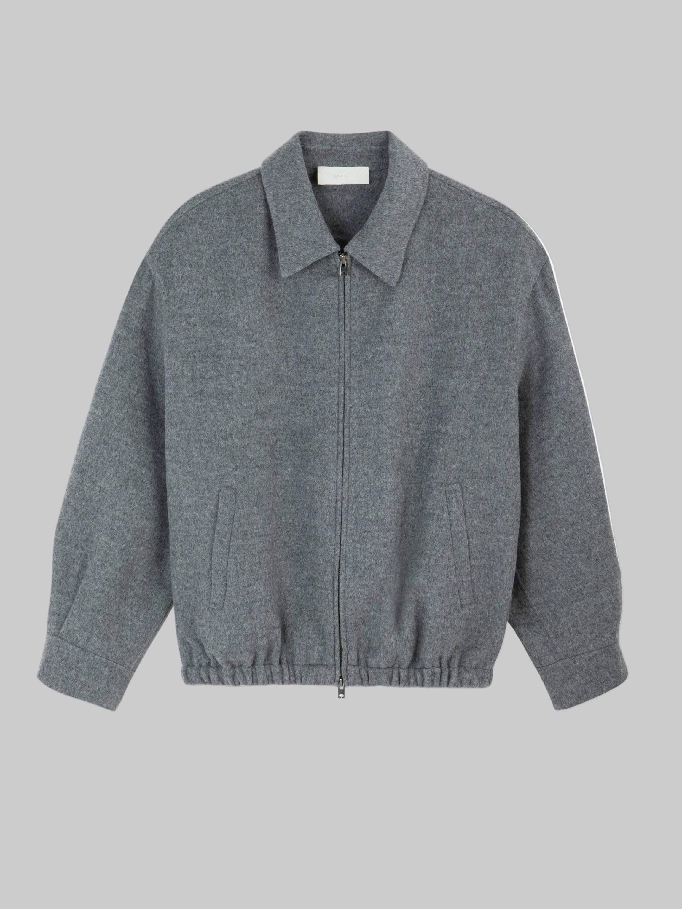 M45 Soft Wool Jacket in Gray - Premium heavyweight boxy fit streetwear jacket by mfourfive