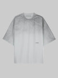 M45 White T-Shirt with Embroidery and Vintage Wash - Premium heavyweight boxy fit streetwear by mfourfive
