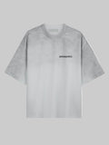 M45 White T-Shirt with Logo and Vintage Wash - Premium heavyweight boxy fit streetwear by mfourfive