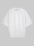 M45 Plain White T-Shirt - Premium heavyweight boxy fit essential streetwear by mfourfive