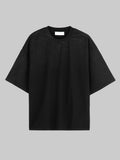 M45 Black T-Shirt with Vintage Wash - Premium heavyweight boxy fit streetwear by mfourfive