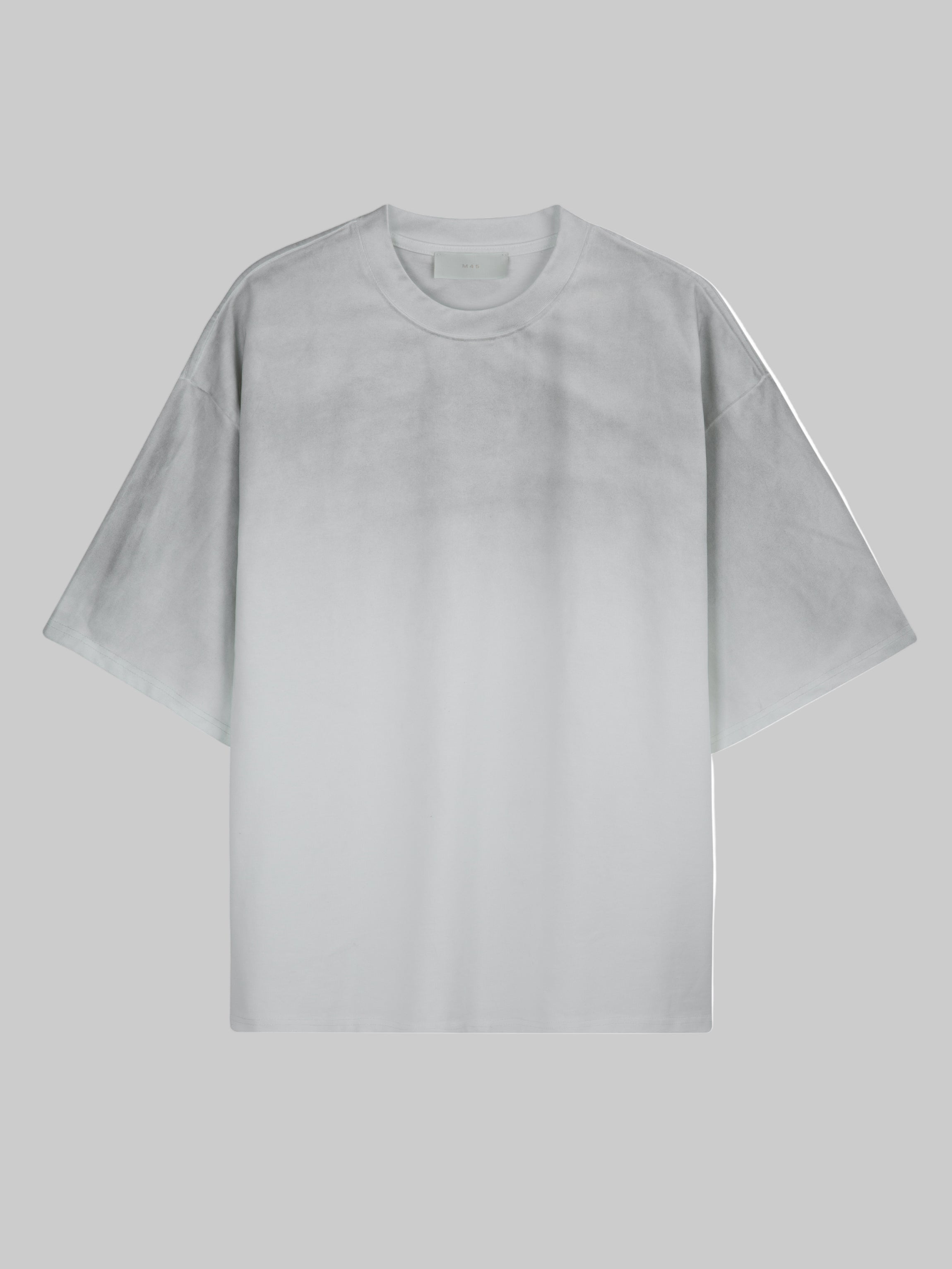 M45 White T-Shirt with Vintage Wash - Premium heavyweight boxy fit streetwear by mfourfive