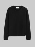 M45 Wool Knit Sweater in Black - Premium heavyweight boxy fit knitwear by mfourfive