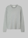 M45 Wool Knit Sweater in Gray - Premium heavyweight boxy fit knitwear by mfourfive