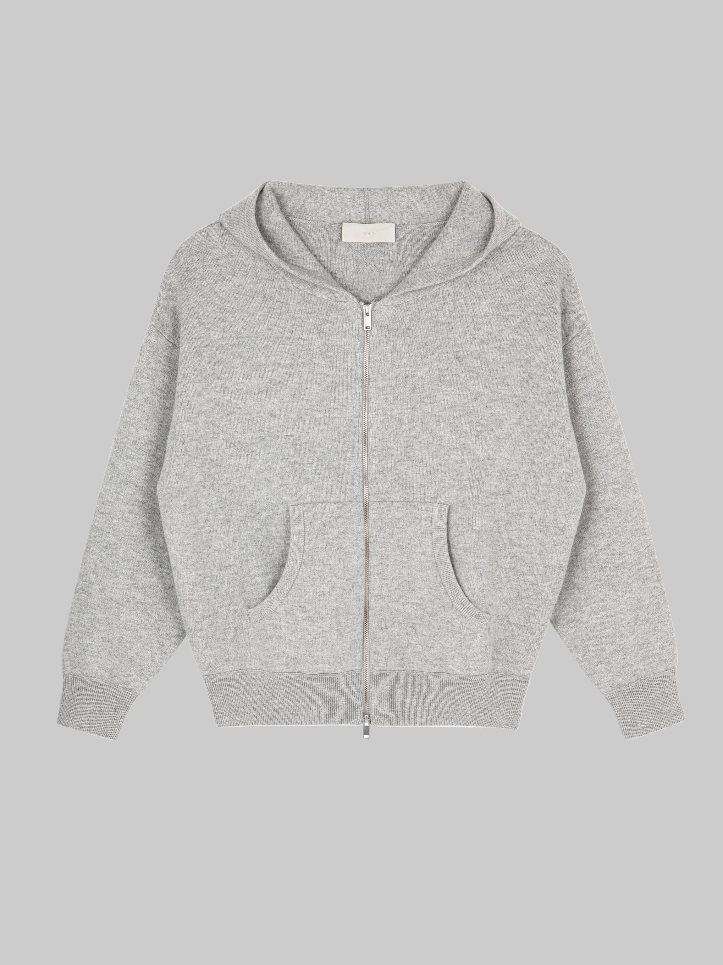 M45 Zip-up Wool Hoodie in - Premium heavyweight boxy fit streetwear by mfourfive
