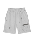 Grey Paint Splatter Fleece Shorts