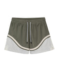 Olive & Cream Mesh Basketball Shorts