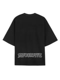MFOURFIVE Black Inverted Gothic Tee